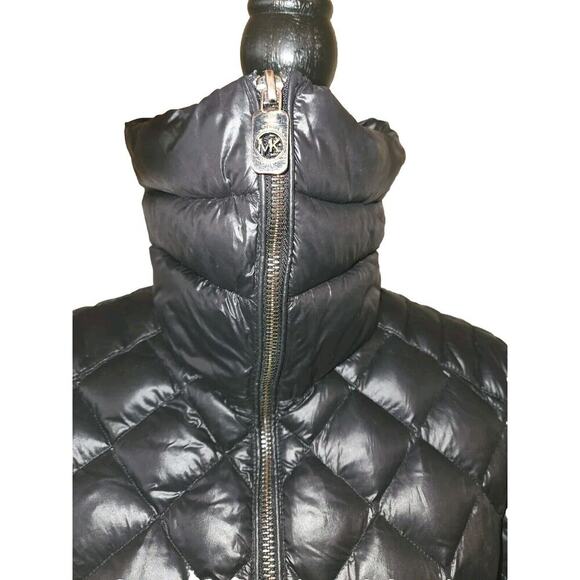 Michael Kors Packable Down Fill Puffer Jacket Mid-Length Women's Black Size Sm - Picture 3 of 16